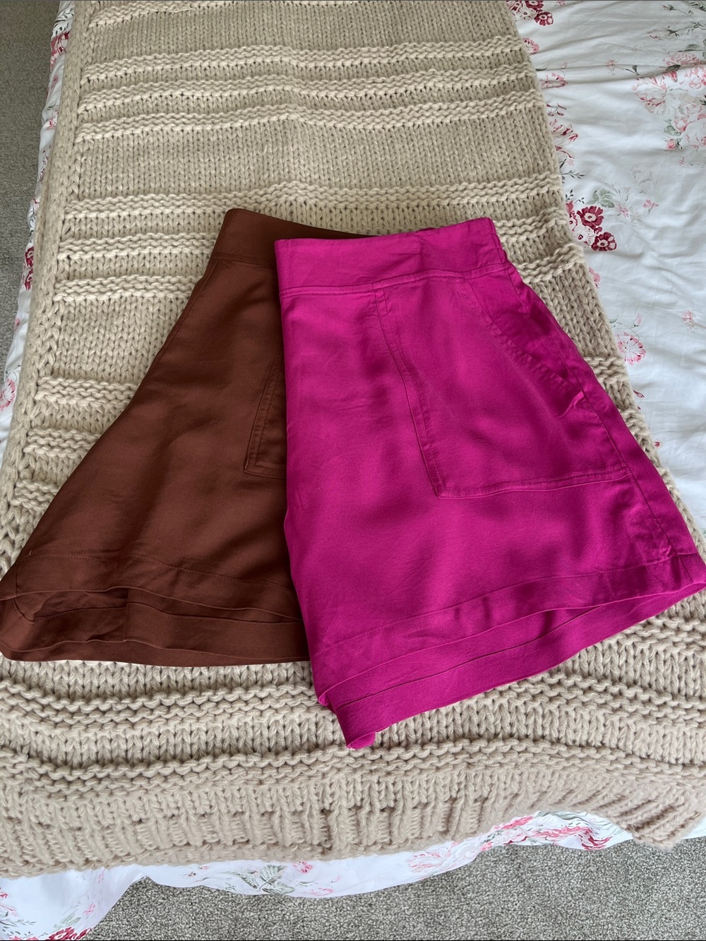 Wildfox Shorts - Size Large - 2 Pairs (Pink and Brown)